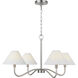 Drew & Jonathan Eldon 4 Light 8 inch Brushed Nickel Chandelier Ceiling Light, Medium