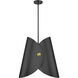 Salone 1 Light 14.25 inch Matte Black Pendant Ceiling Light in Matte Black Outer,  Gold Inner
