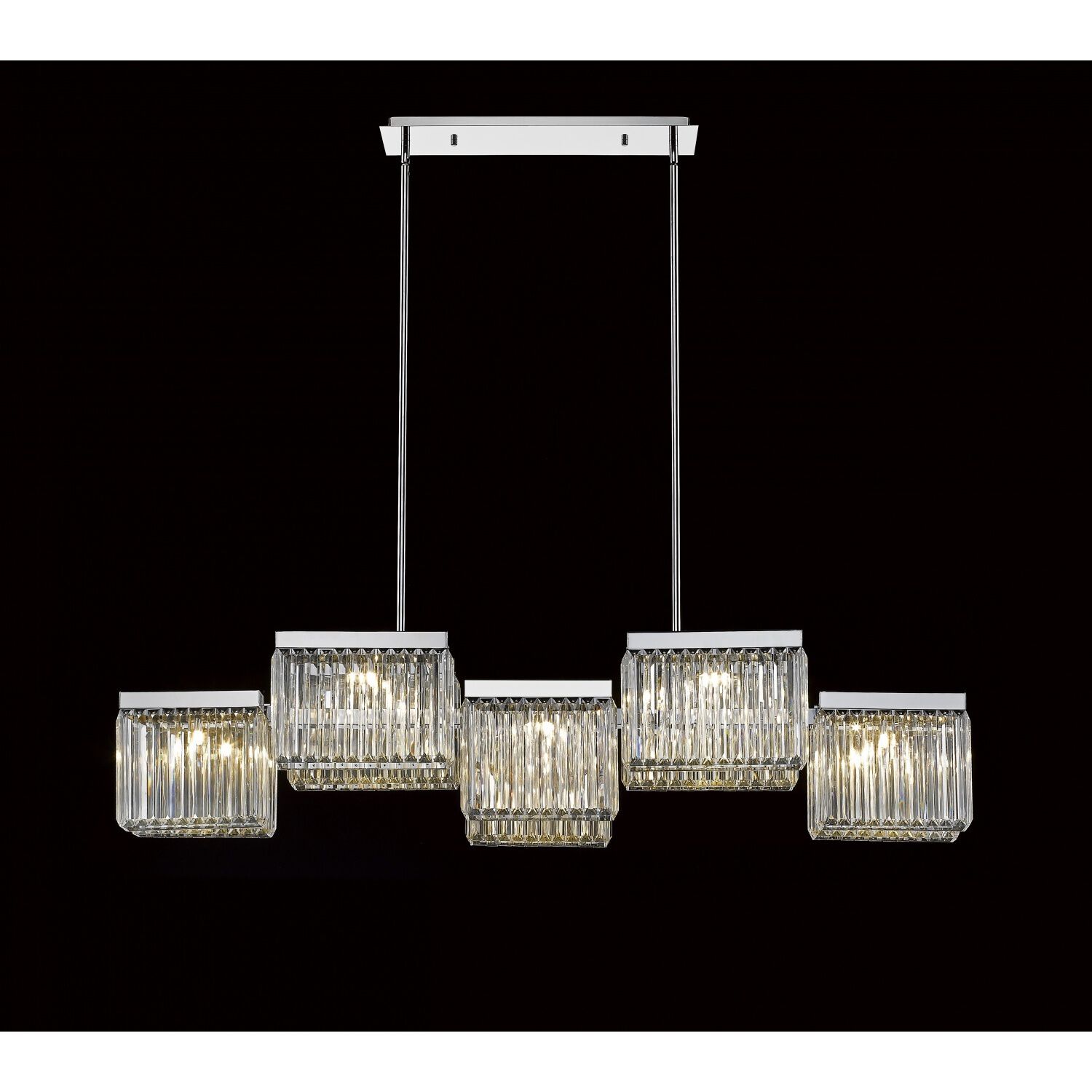 Broadway LED 57 inch Polished Nickel Chandelier Ceiling Light