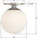 Orly 1 Light 10 inch Polished Nickel Semi Flush Ceiling Light
