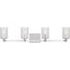 Parker 4 Light 35 inch Midnight Black Wall Bath Fixture Wall Light