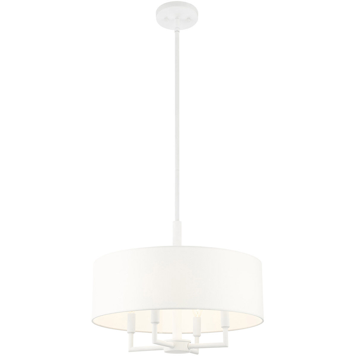 Meridian 4 Light 18 inch White Pendant Chandelier Ceiling Light