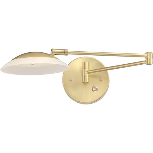 Meran Turbo 20 inch 13.50 watt Satin Brass Swing Arm Wall Sconce Wall Light