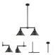 Franklin Restoration Briarcliff 2 Light 21 inch Matte Black Island Light Ceiling Light, Franklin Restoration