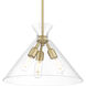 Malta Pendant Ceiling Light in Brushed Champagne Brass