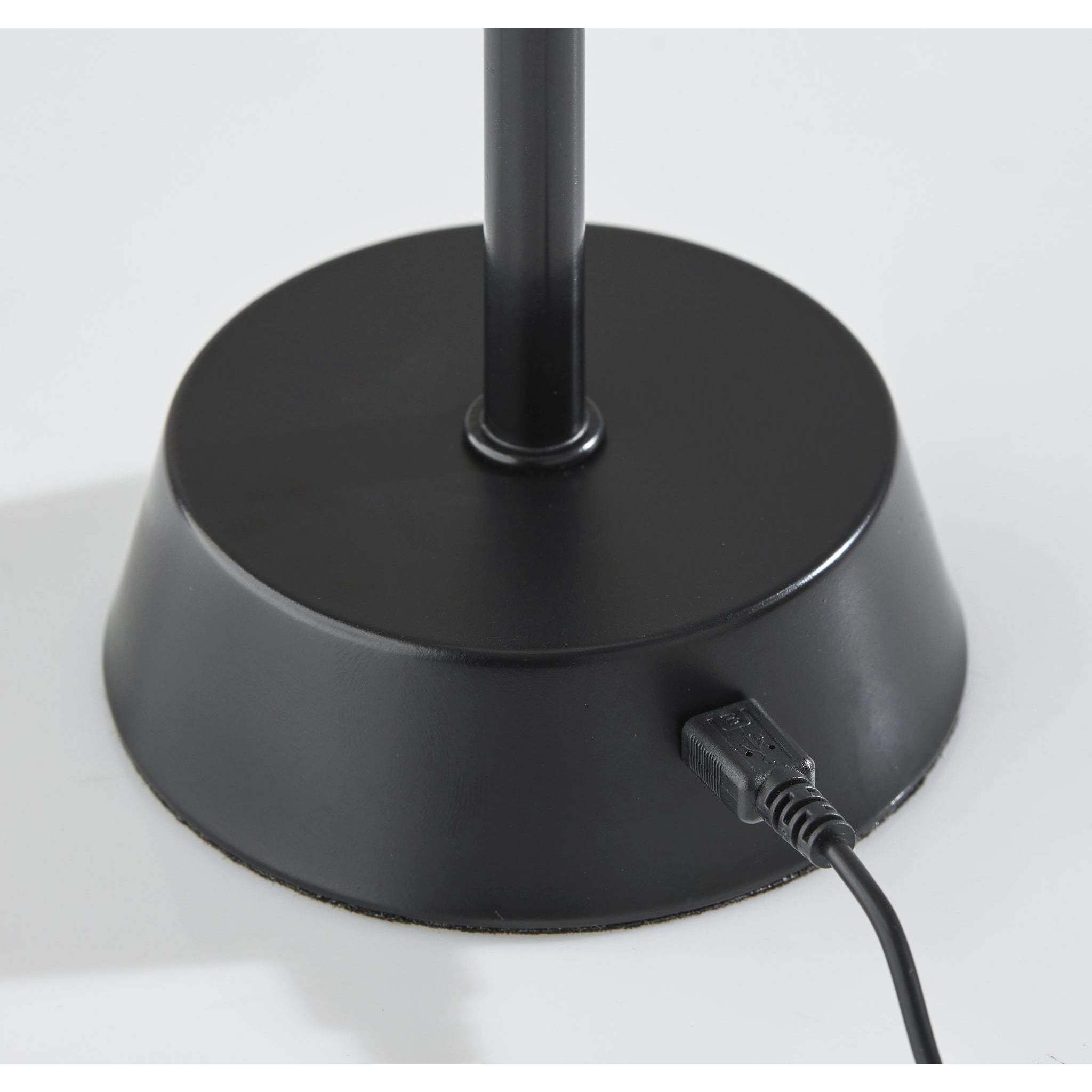 Bobby 14 inch 1.50 watt Black LED Cordless Table Lamp Portable Light