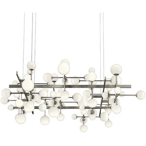 Nebula LED 79.75 inch Satin Nickel Chandelier Ceiling Light