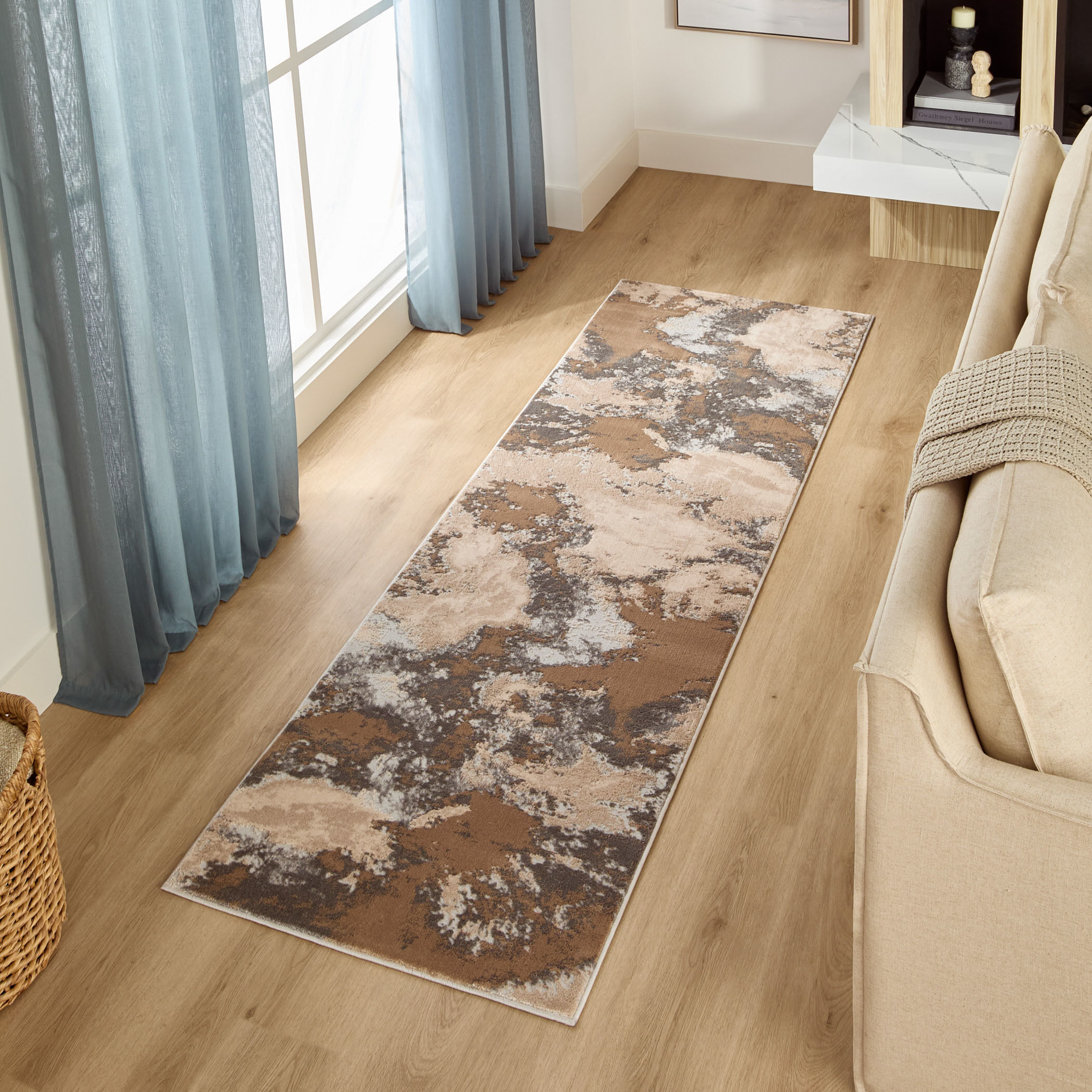 Besni 94 X 32 inch Earth Tones Rug in 2 x 8