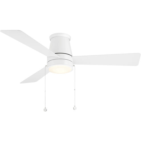 Hug 52 inch Matte White Flush Mount Ceiling Fan