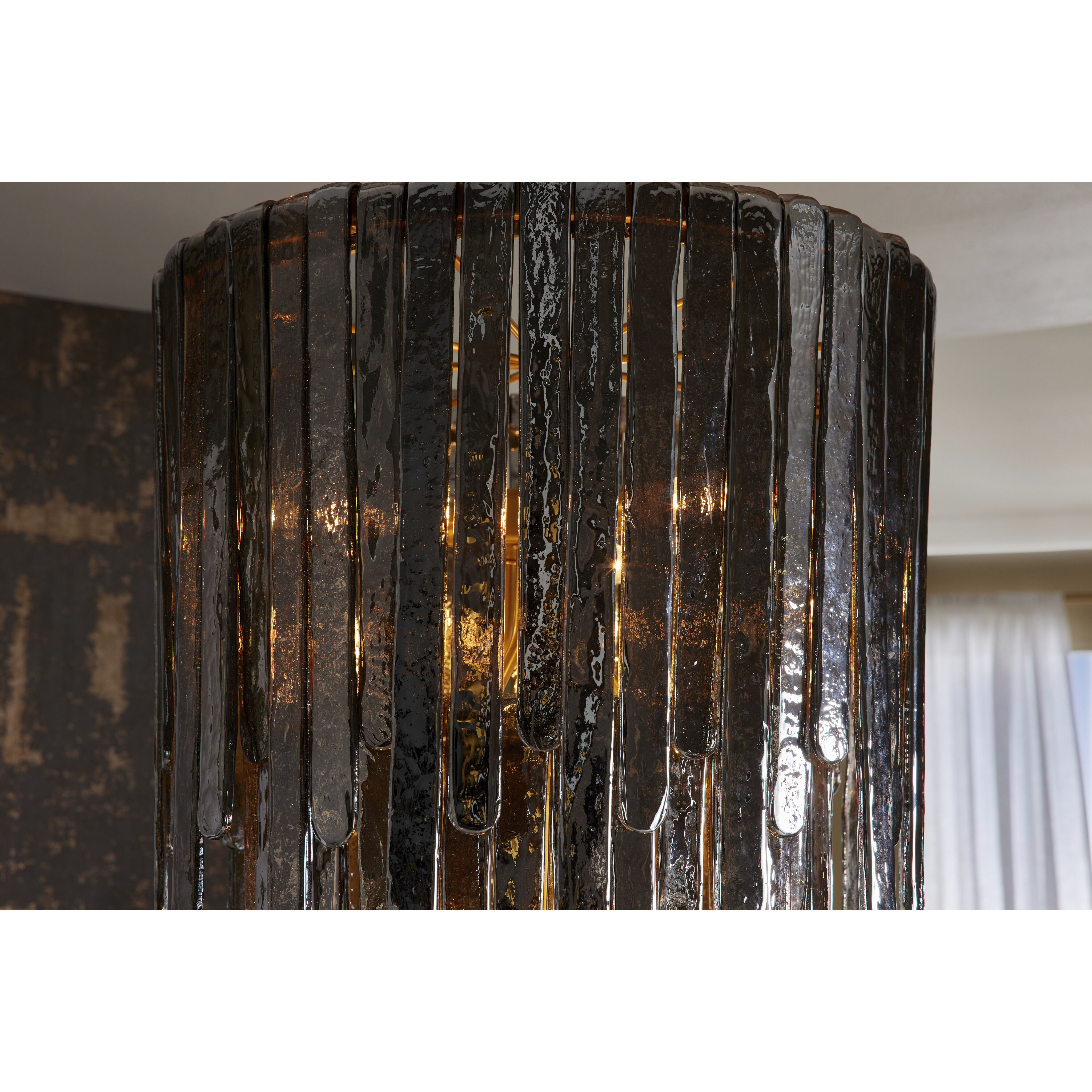 Raine 7 Light 21 inch Blue Smoke Luster Chandelier Ceiling Light