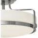 Harper 3 Light 18 inch Brushed Nickel Indoor Semi-Flush Mount Ceiling Light in White