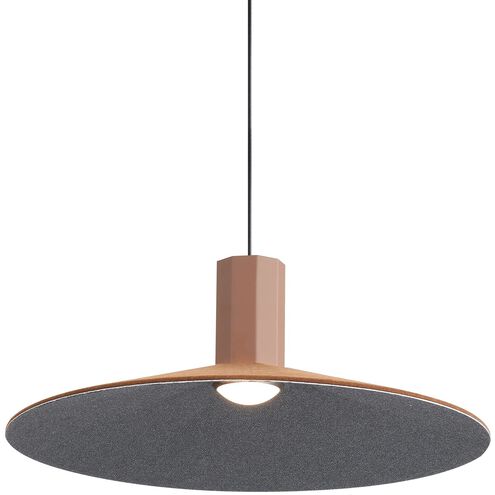 Faroe LED 19.5 inch Coffee/Black Pendant Ceiling Light
