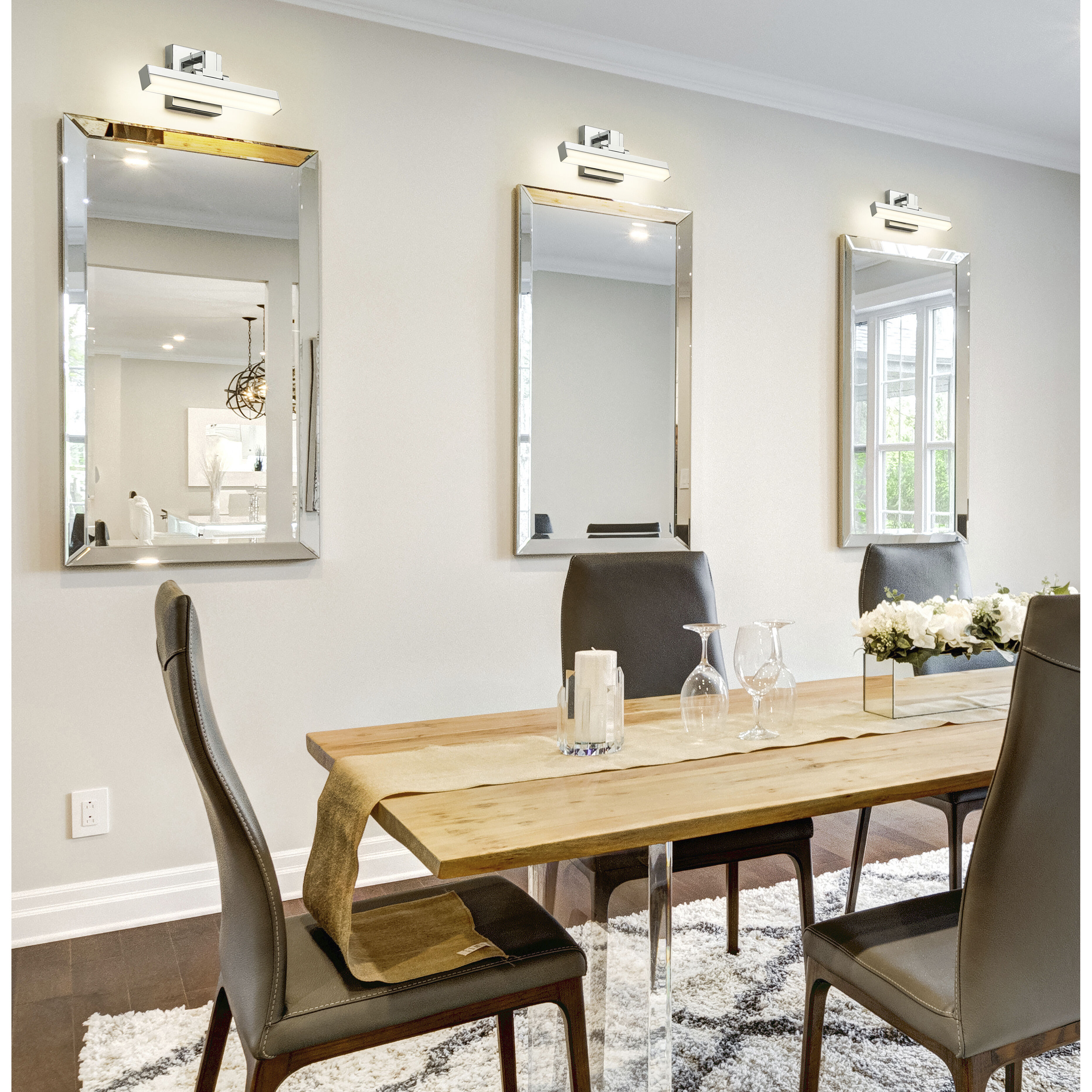 Liam LED 13 inch Chrome Vanity Wall Light