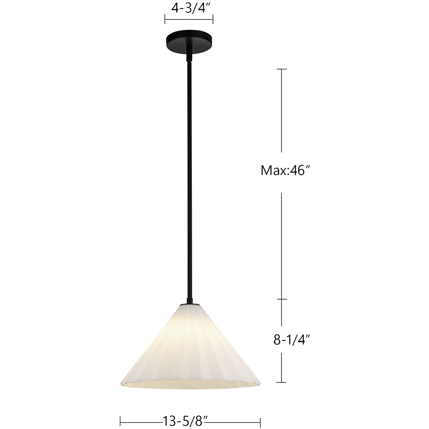 Alora Mood Serena Pendant Ceiling Light in Matte Black