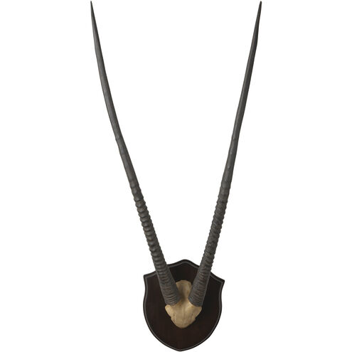 Gazelle Horns Dark Brown with Brown Dimensional Wall Art in Dark Brown and Brown