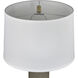 Around the Grain 30 inch 150.00 watt Light Gray with Polished Nickel Table Lamp Portable Light