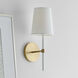 kate spade new york Monroe 1 Light 5 inch Burnished Brass Wall Sconce Wall Light in Burnished Brass / Gloss White