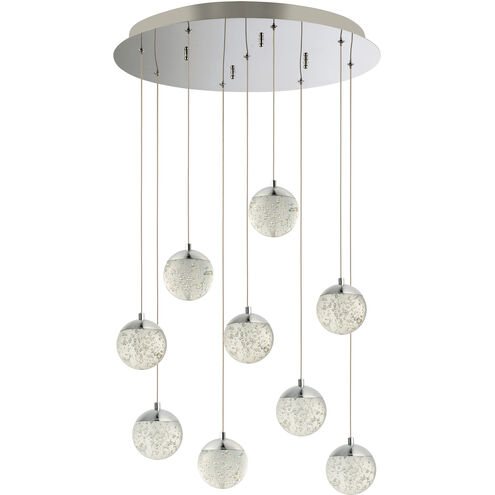 Orb II LED 21.75 inch Polished Chrome Multi-Light Pendant Ceiling Light