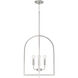 HomePlace by Capital Lighting Lawson 4 Light 16 inch Brushed Nickel Foyer Ceiling Light 548841BN - Open Box