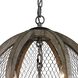 Renaissance Invention 3 Light 18 inch Aged Wood with Weathered Zinc and Clear Chandelier Ceiling Light