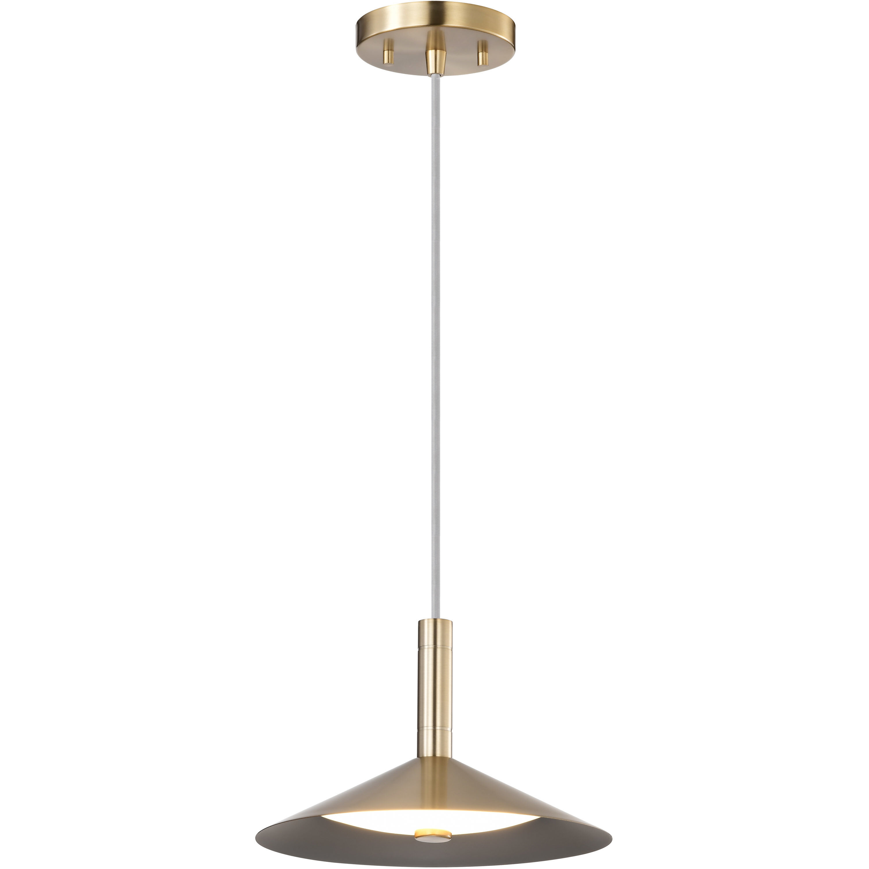 Corrine LED 9.88 inch Burnished Brass Pendant Ceiling Light