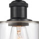 Ballston Clymer 1 Light 4 inch Matte Black Pendant Ceiling Light in Clear Glass, Ballston