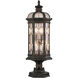 Devonshire 4 Light 35 inch Bronze Outdoor Pier Mount
