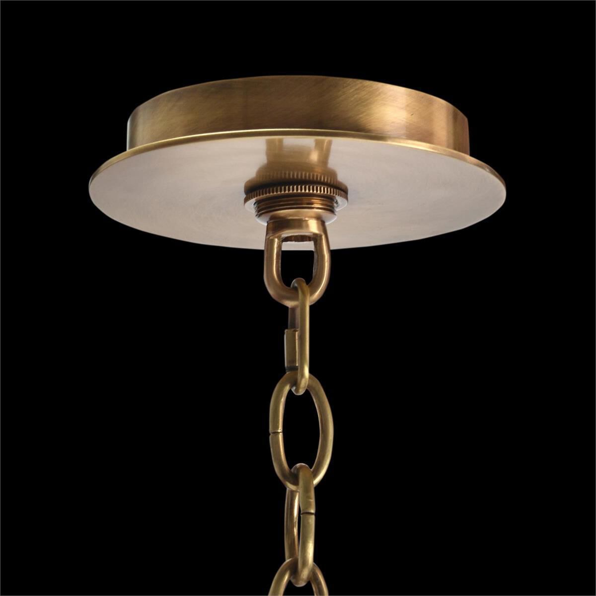 John Richard AJC 9039 Acrylic 6 Light Acrylic And Brass Chandelier