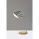 Jude 19.5 inch 40 watt Brushed Steel and Natural Desk Lamp Portable Light, Simplee Adesso