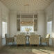 Broche 6 Light 50.5 inch Antique Gold Linear Chandelier Ceiling Light