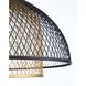 Kenmore LED 6 inch Black Pendant Ceiling Light in Gold