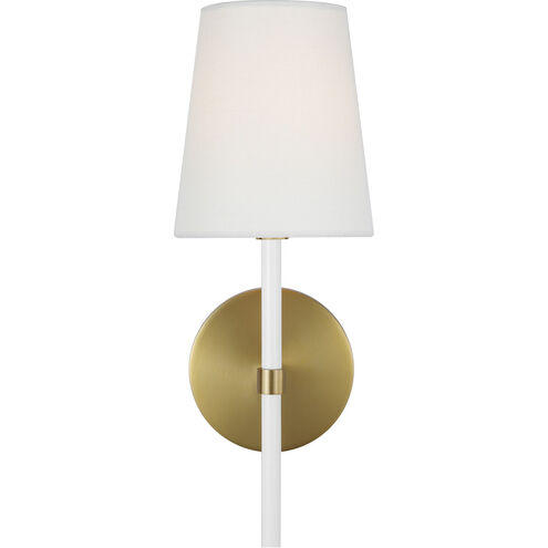 kate spade new york Monroe 1 Light 5 inch Burnished Brass Wall Sconce Wall Light in Burnished Brass / Gloss White