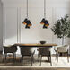 Alston 3 Light 20 inch Matte Black and Antique Gold Pendant Ceiling Light