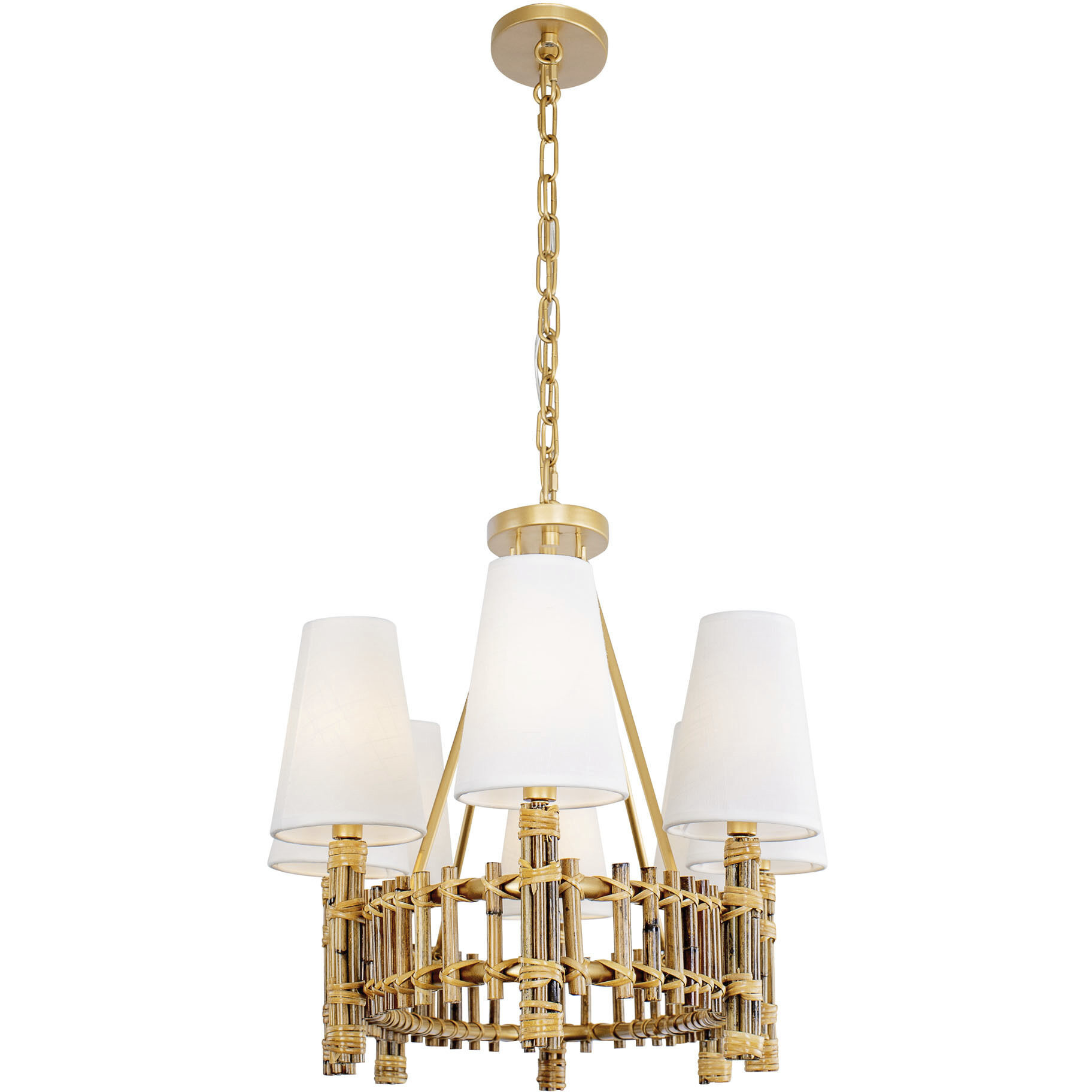 Nevis LED 48 inch French Gold Linear Pendant Ceiling Light