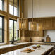 Suratto 2 Light 12 inch Matte Black and Honey Blonde Pendant Ceiling Light in Matte Black/Honey Blonde
