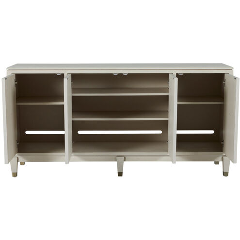 Strella Stainless Champagne / Cerused White Cabinet