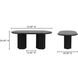 Sartoria 72 X 40 inch Black Dining Table