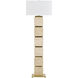 Ponta 60 inch 150 watt Burnished and Plated Accent Floor Lamp Portable Light