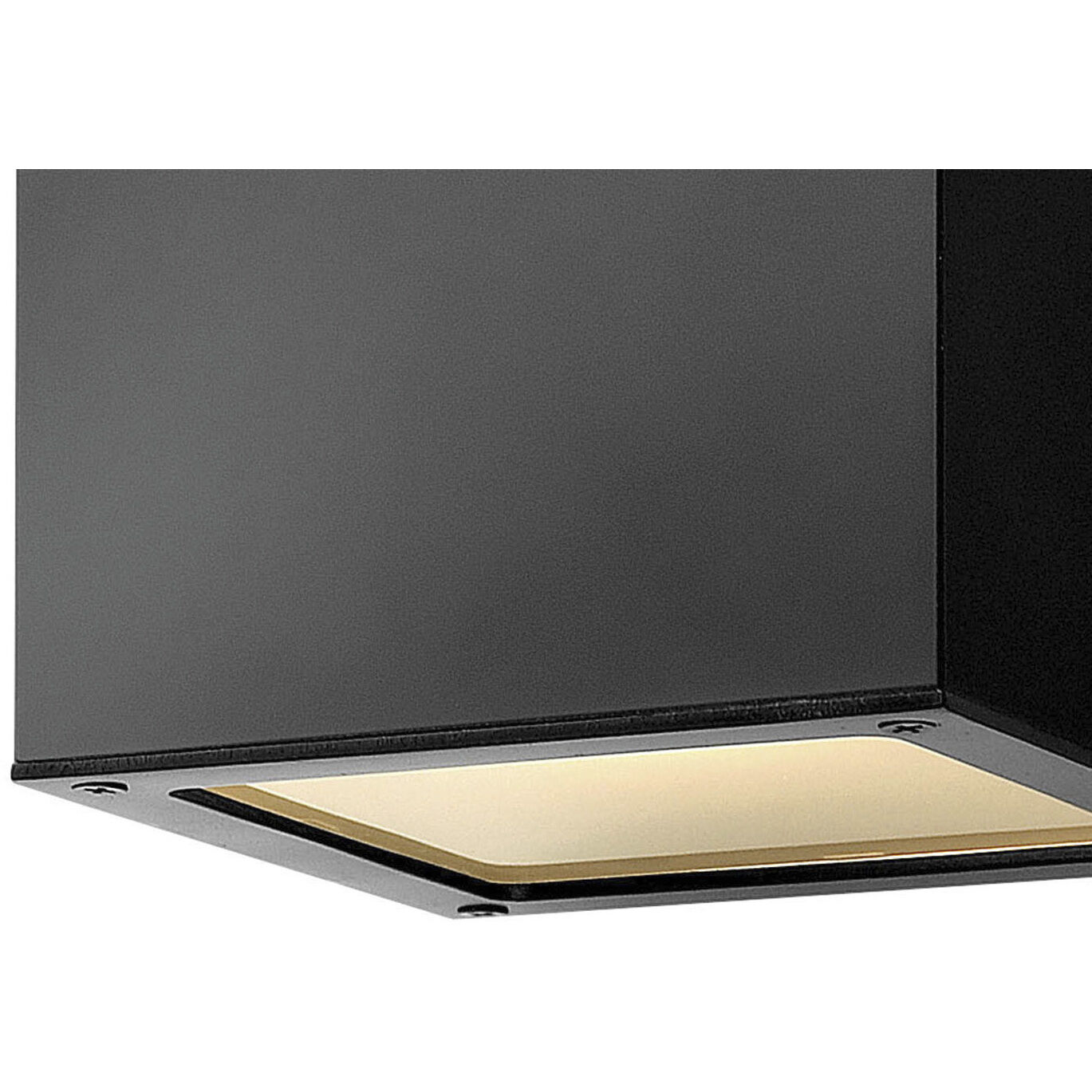 Kube LED 6 inch Satin Black Outdoor Wall Mount Lantern, Down Light