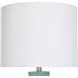Cameron 28 inch 100.00 watt Tuquoise and Silver and Clear Table Lamp Portable Light