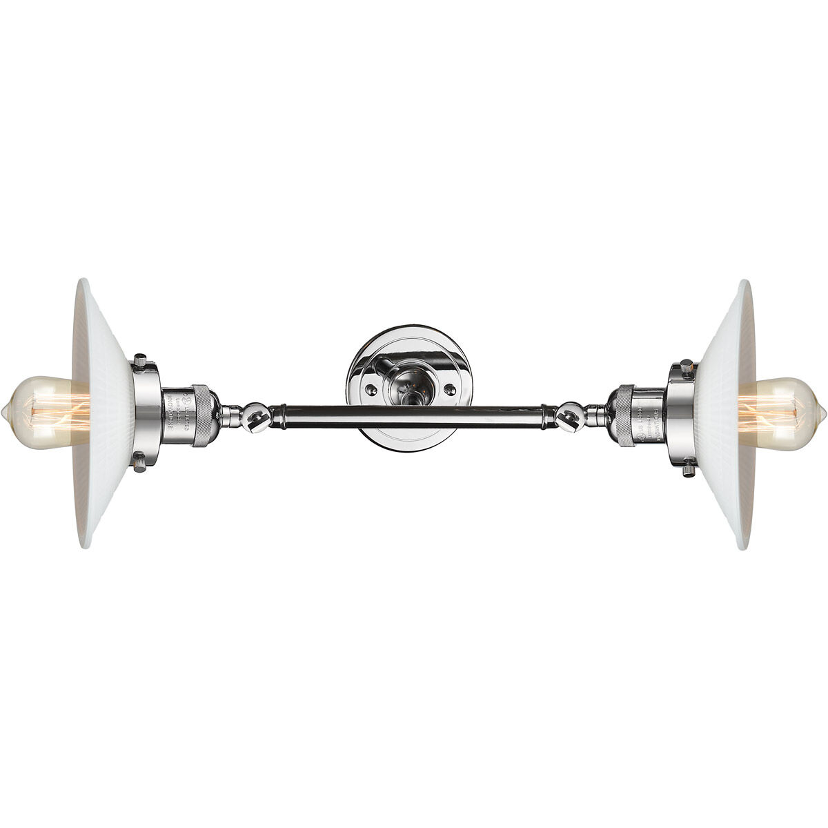 Franklin Restoration Halophane LED 18 inch Polished Chrome Bath Vanity Light Wall Light in Matte White Halophane Glass, Franklin Restoration