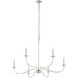Arrington 6 Light 42 inch Polished Nickel Chandelier Ceiling Light