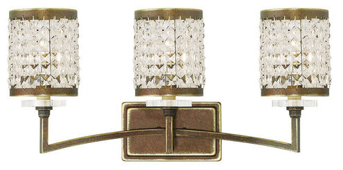 Grammercy 3 Light 23 inch Hand Painted Palacial Bronze Bath Vanity Wall Light