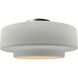 Radiance Collection - Tier 1 Light 14.5 inch Matte White and Champagne Gold and Brushed Nickel Semi-Flush Ceiling Light in Replaceable Bulb, Matte White/Champagne Gold, 14.5W x 7.25H, Form+Finish+Function
