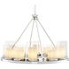Summit 12 Light 35.43 inch Polished Stainless Steel and Clear Glass and Including Faux Candle Shades Chandelier Ceiling Light