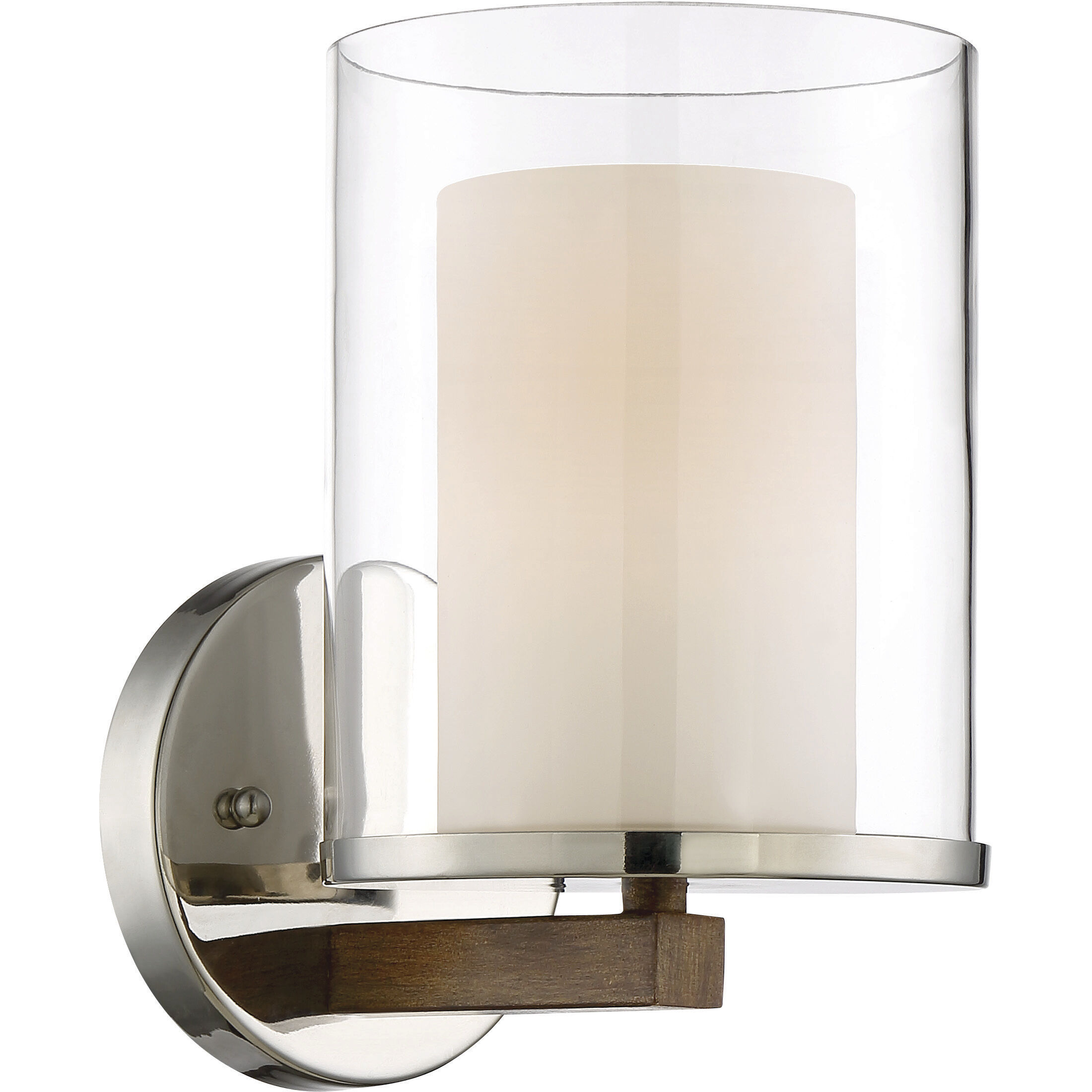 Lark 1 Light 5.5 inch Polished Nickel/Whiskey Barrel Wall Sconce Wall Light