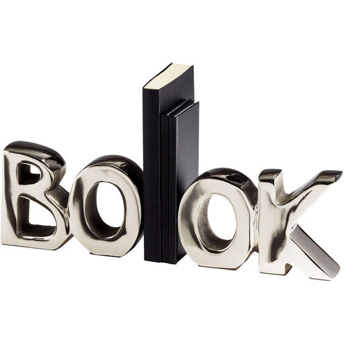 The Book 15 inch Nickel Bookends