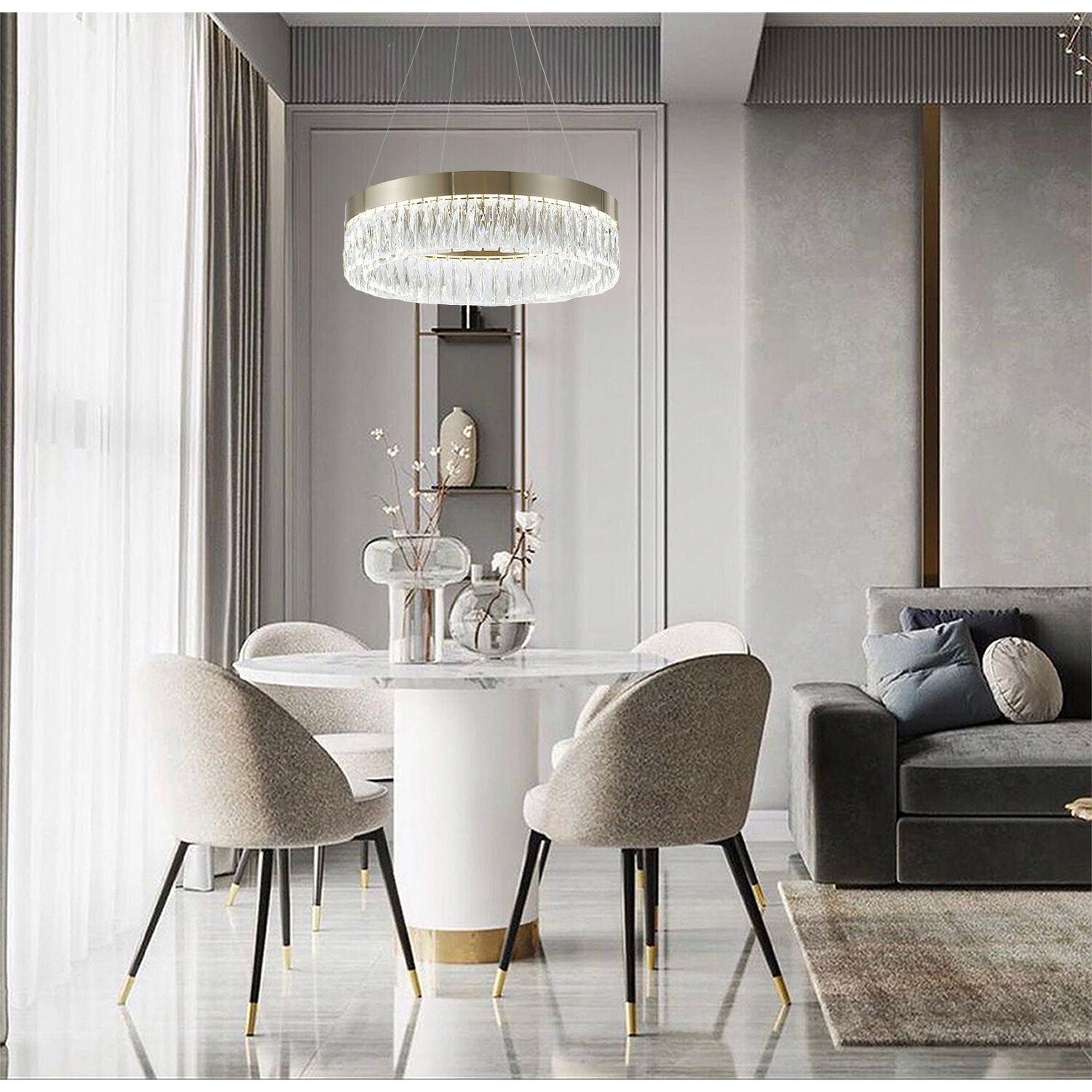 Canada LED 24 inch Gold Chandelier Ceiling Light