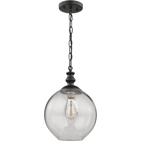 Bergen 1 Light 10 inch Matte Black Mini Pendant Ceiling Light