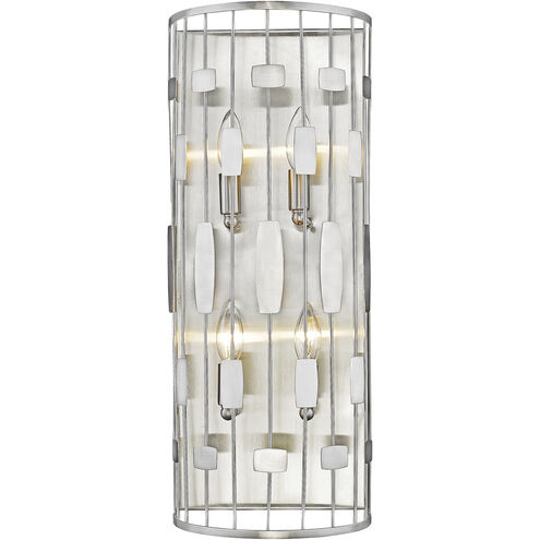 Almet 4 Light 9 inch Brushed Nickel Wall Sconce Wall Light